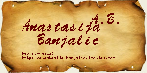 Anastasija Banjalić vizit kartica